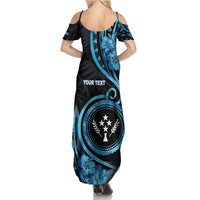 Personalised Kosrae Constitution Day Summer Maxi Dress Ocean Floral Pattern
