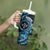 Personalised Kosrae Constitution Day Tumbler With Handle Ocean Floral Pattern