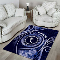 FSM Chuuk Area Rug Ocean Floral Pattern
