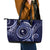 FSM Chuuk Leather Tote Bag Ocean Floral Pattern