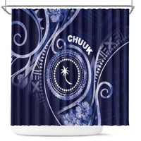 FSM Chuuk Shower Curtain Ocean Floral Pattern