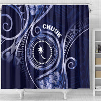 FSM Chuuk Shower Curtain Ocean Floral Pattern