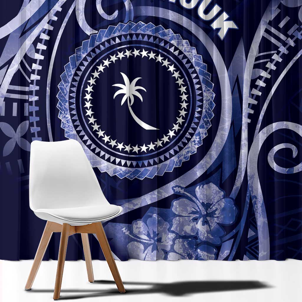 FSM Chuuk Window Curtain Ocean Floral Pattern