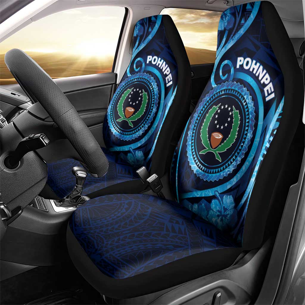 FSM Pohnpei Car Seat Cover Ocean Floral Pattern