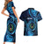 Personalised FSM Pohnpei Couples Matching Short Sleeve Bodycon Dress and Hawaiian Shirt Ocean Floral Pattern