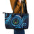 FSM Pohnpei Leather Tote Bag Ocean Floral Pattern