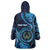 Personalised FSM Pohnpei Wearable Blanket Hoodie Ocean Floral Pattern