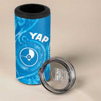 Personalised FSM Yap 4 in 1 Can Cooler Tumbler Ocean Floral Pattern