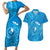 Personalised FSM Yap Couples Matching Short Sleeve Bodycon Dress and Hawaiian Shirt Ocean Floral Pattern