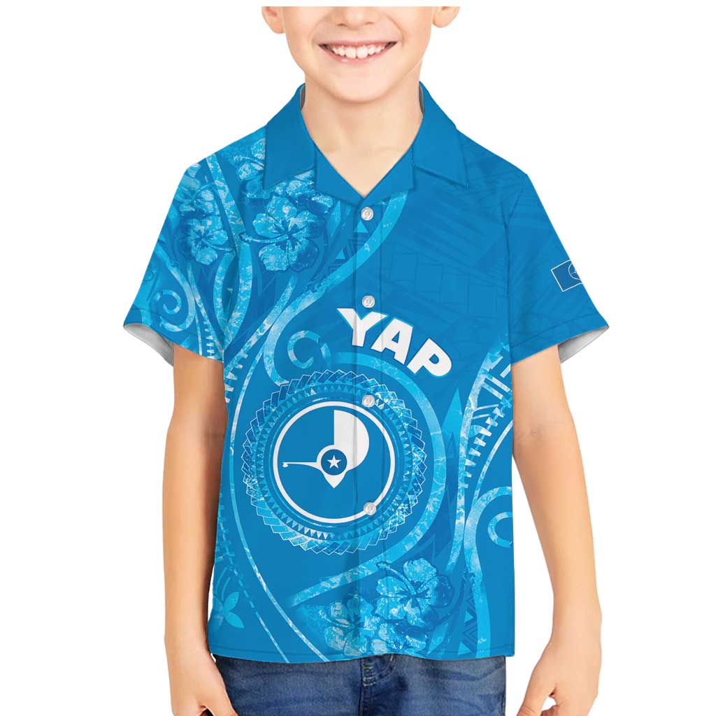 Personalised FSM Yap Family Matching Mermaid Dress and Hawaiian Shirt Ocean Floral Pattern