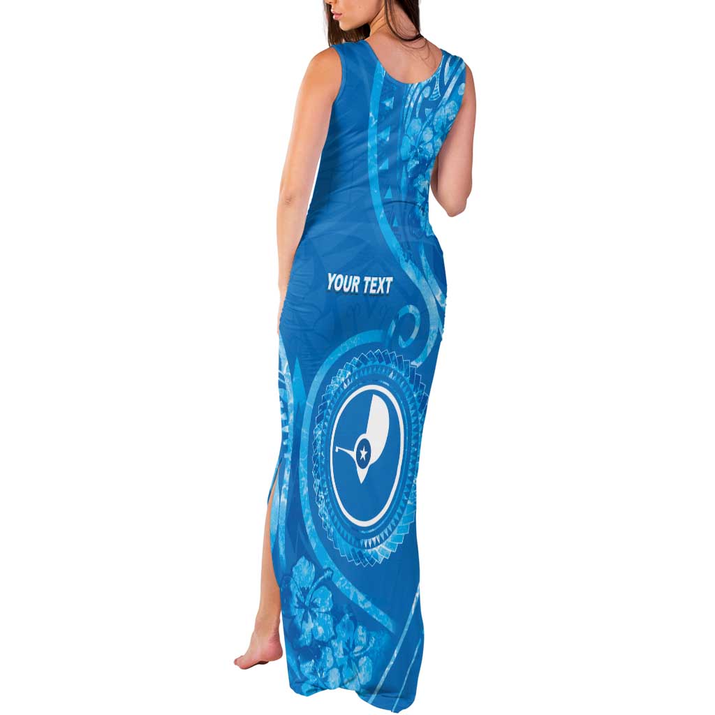 Personalised FSM Yap Tank Maxi Dress Ocean Floral Pattern