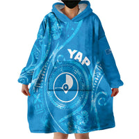 Personalised FSM Yap Wearable Blanket Hoodie Ocean Floral Pattern
