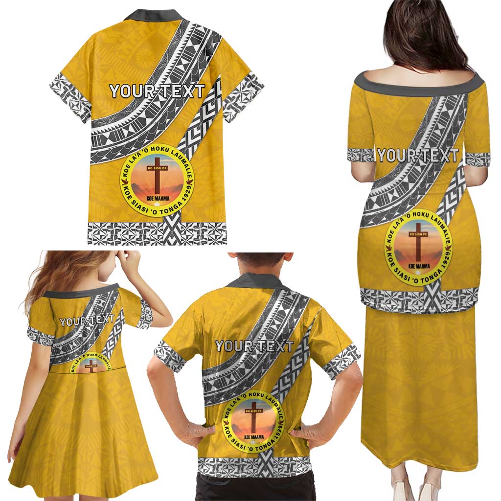 Personalised Anastasis College Family Matching Puletasi and Hawaiian Shirt Tonga Unique Style - Polynesian Pride