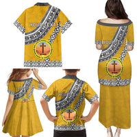 Personalised Anastasis College Family Matching Puletasi and Hawaiian Shirt Tonga Unique Style - Polynesian Pride