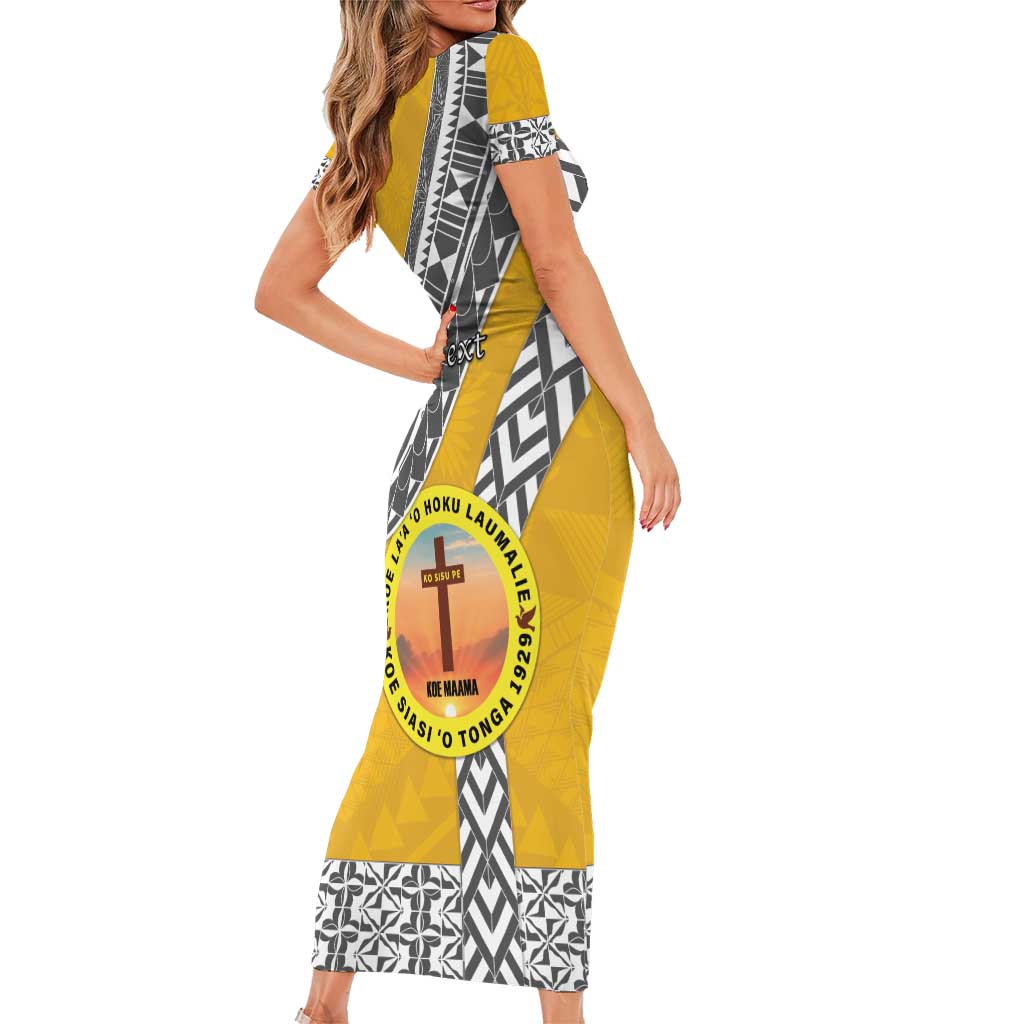 Personalised Anastasis College Family Matching Short Sleeve Bodycon Dress and Hawaiian Shirt Tonga Unique Style LT05 - Polynesian Pride