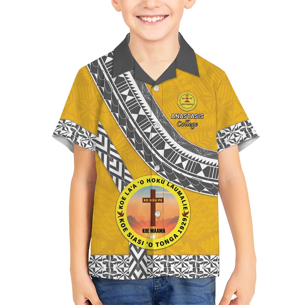 Personalised Anastasis College Kid Hawaiian Shirt Tonga Unique Style - Polynesian Pride