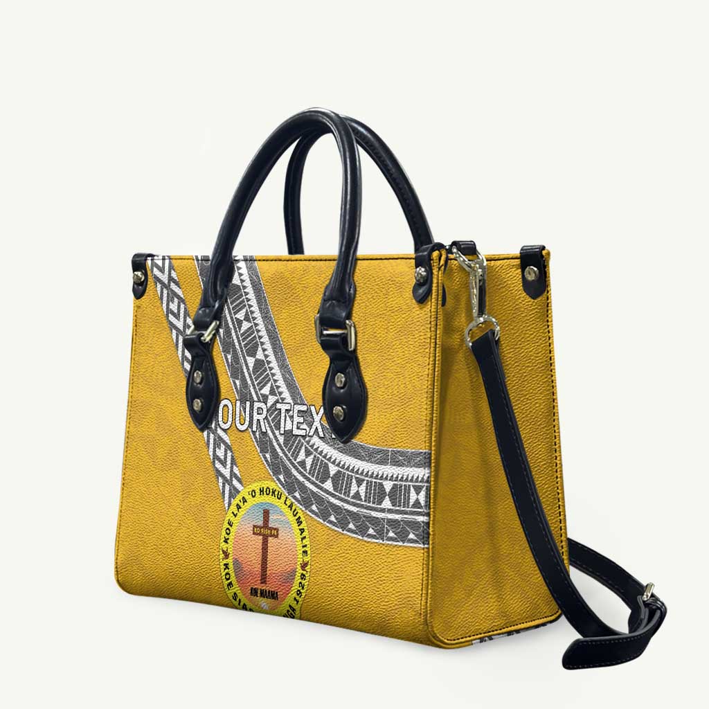 Personalised Anastasis College Leather Bag Tonga Unique Style - Polynesian Pride