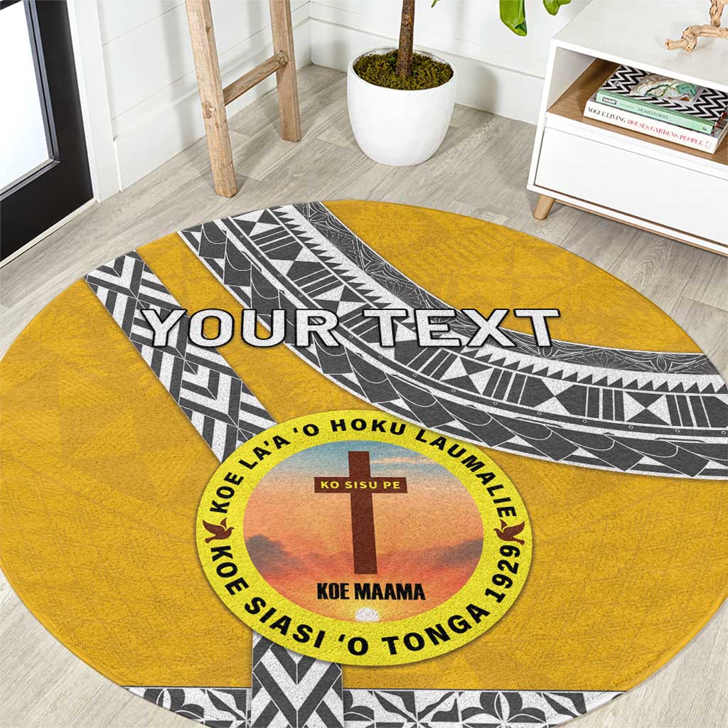 Personalised Anastasis College Round Carpet Tonga Unique Style - Polynesian Pride