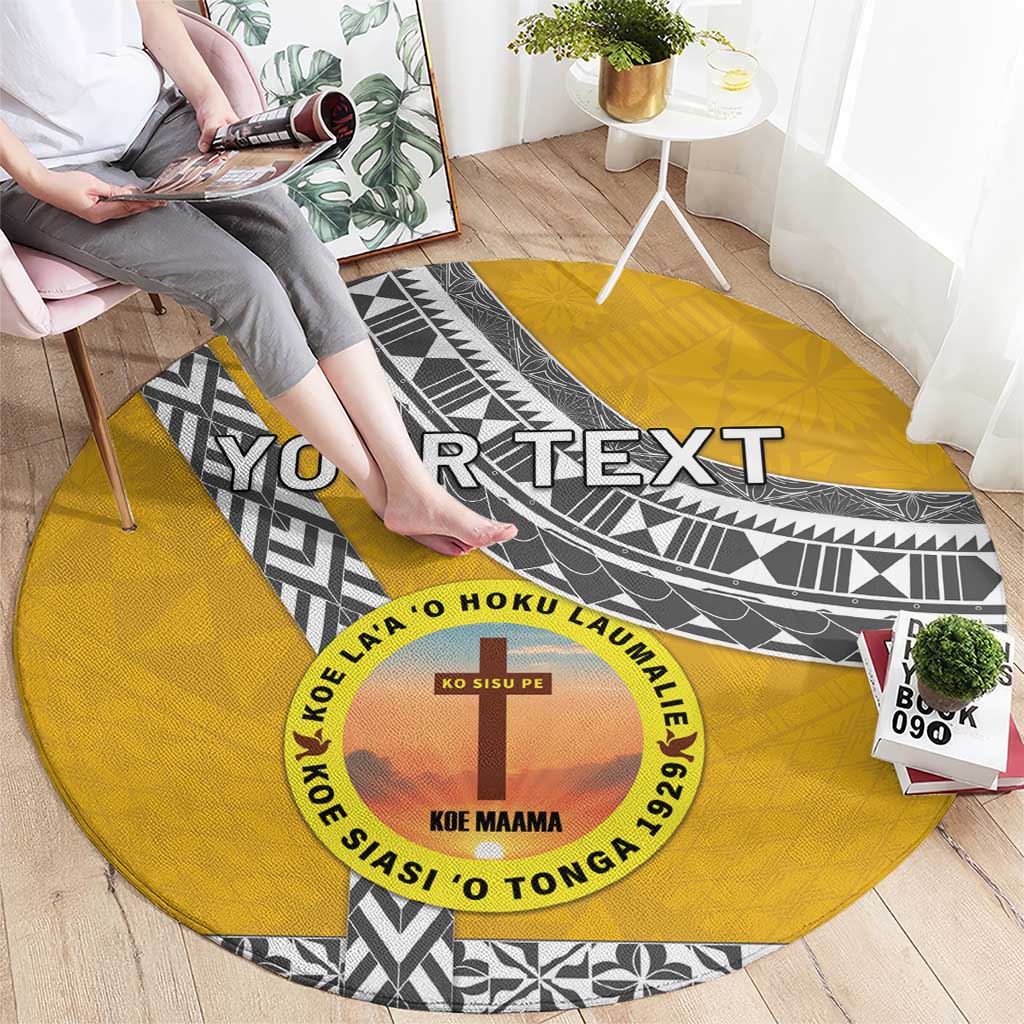 Personalised Anastasis College Round Carpet Tonga Unique Style - Polynesian Pride