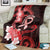 Heart Health Awareness Blanket Warrior Wears Red Polynesian Style
