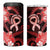 Heart Health Awareness 4 in 1 Can Cooler Tumbler Warrior Wears Red Polynesian Style