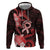 Heart Health Awareness Hoodie Warrior Wears Red Polynesian Style