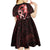 Heart Health Awareness Kid Short Sleeve Dress Warrior Wears Red Polynesian Style