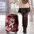 Heart Health Awareness Luggage Cover Warrior Wears Red Polynesian Style