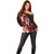 Heart Health Awareness Off Shoulder Sweater Warrior Wears Red Polynesian Style