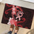 Heart Health Awareness Rubber Doormat Warrior Wears Red Polynesian Style