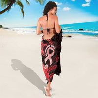 Heart Health Awareness Sarong Warrior Wears Red Polynesian Style