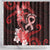 Heart Health Awareness Shower Curtain Warrior Wears Red Polynesian Style