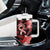 Heart Health Awareness Tumbler With Handle Warrior Wears Red Polynesian Style