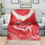 Heart Health Awareness Blanket Polynesian Red Ribbon