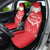 Heart Health Awareness Car Seat Cover Polynesian Red Ribbon