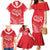 Heart Health Awareness Family Matching Mermaid Dress and Hawaiian Shirt Polynesian Red Ribbon