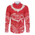 Heart Health Awareness Family Matching Puletasi and Hawaiian Shirt Polynesian Red Ribbon