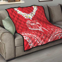 Heart Health Awareness Quilt Polynesian Red Ribbon