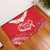Heart Health Awareness Rubber Doormat Polynesian Red Ribbon