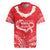 Heart Health Awareness Rugby Jersey Polynesian Red Ribbon