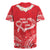 Heart Health Awareness Rugby Jersey Polynesian Red Ribbon
