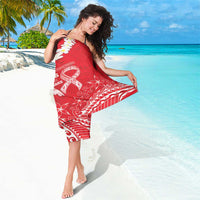 Heart Health Awareness Sarong Polynesian Red Ribbon