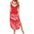 Heart Health Awareness Summer Maxi Dress Polynesian Red Ribbon