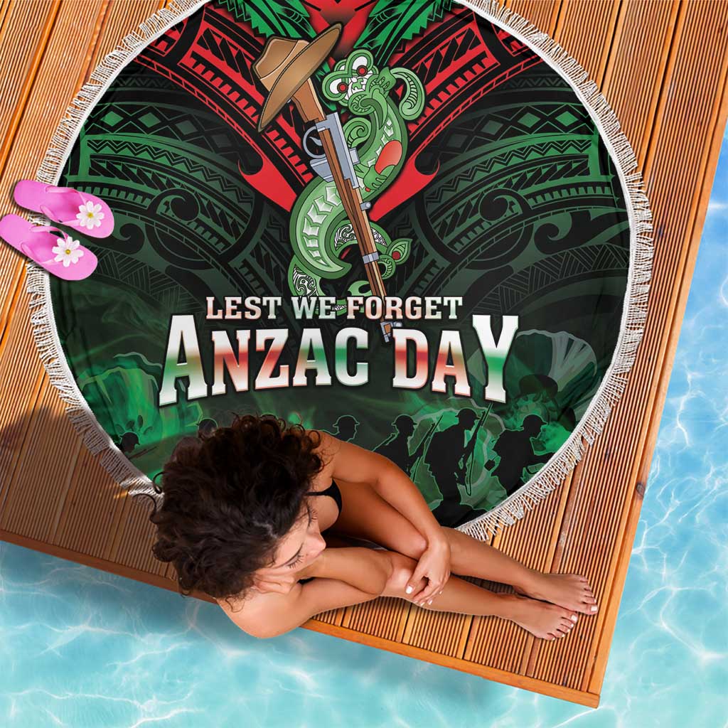 New Zealand ANZAC Day Beach Blanket Aotearoa Hei Tiki