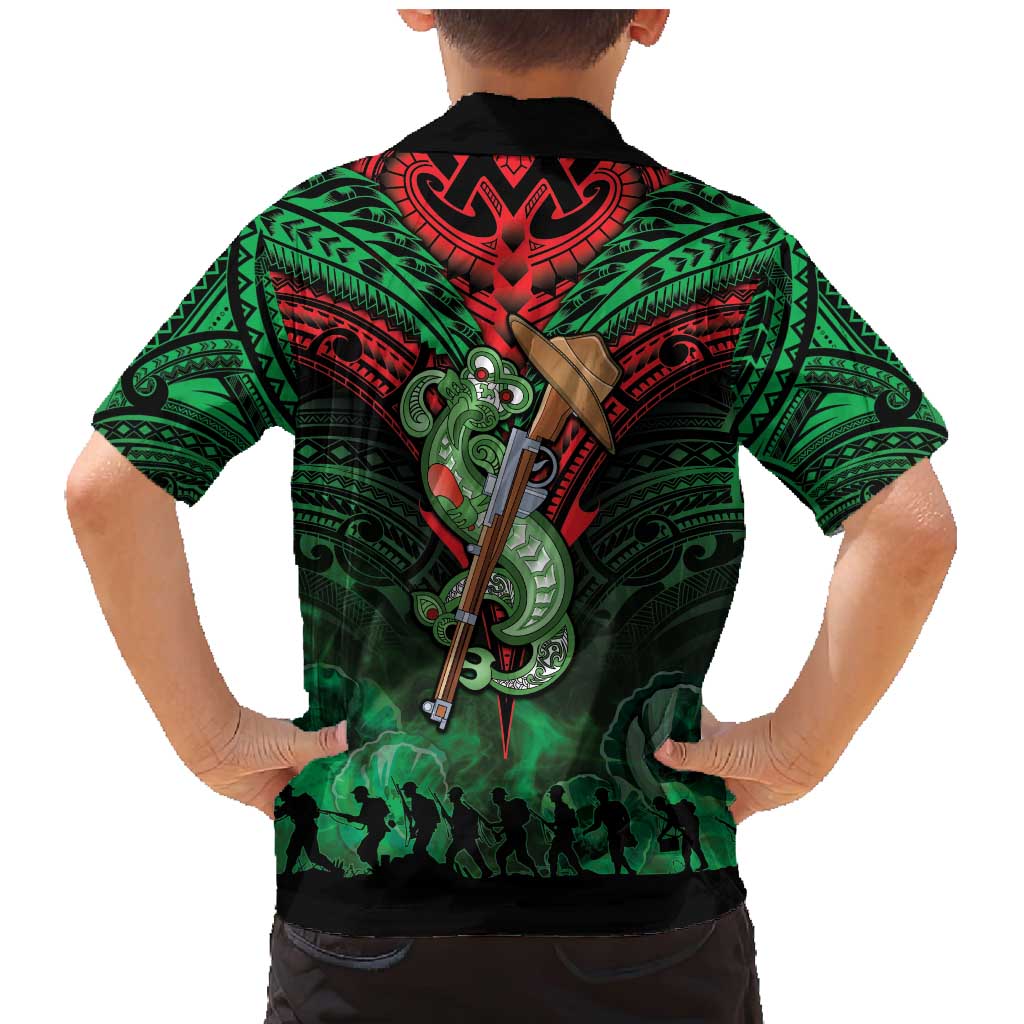 New Zealand ANZAC Day Family Matching Mermaid Dress and Hawaiian Shirt Aotearoa Hei Tiki LT05 - Polynesian Pride