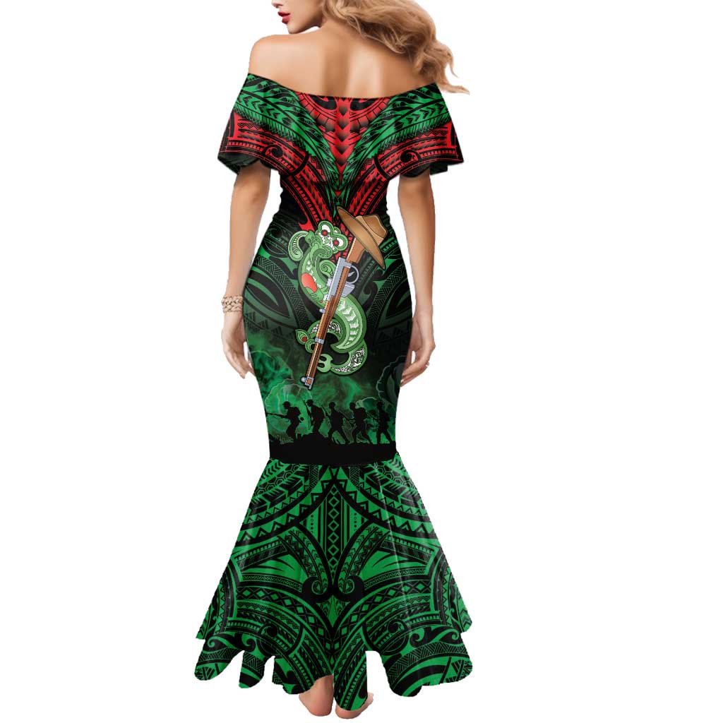 New Zealand ANZAC Day Family Matching Mermaid Dress and Hawaiian Shirt Aotearoa Hei Tiki LT05 - Polynesian Pride