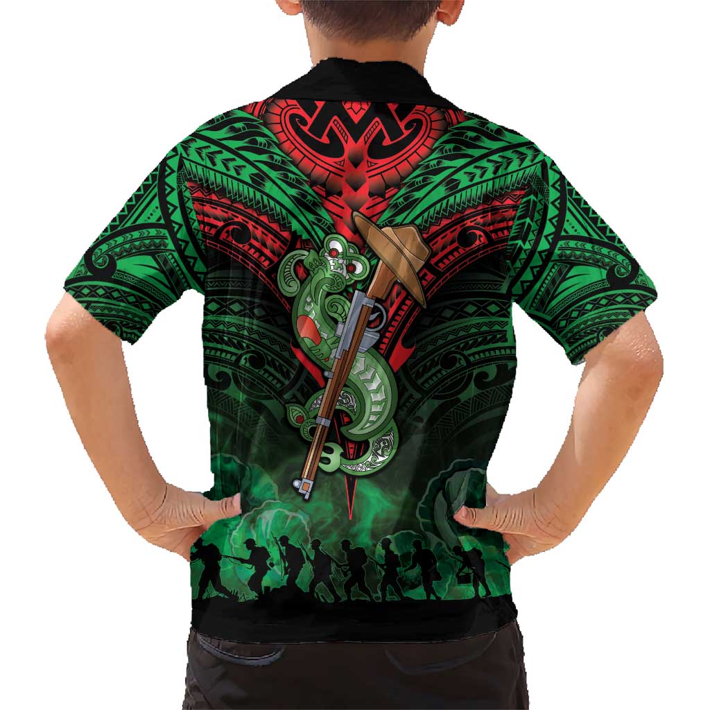 New Zealand ANZAC Day Family Matching Short Sleeve Bodycon Dress and Hawaiian Shirt Aotearoa Hei Tiki LT05 - Polynesian Pride