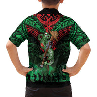 New Zealand ANZAC Day Family Matching Short Sleeve Bodycon Dress and Hawaiian Shirt Aotearoa Hei Tiki LT05 - Polynesian Pride
