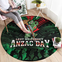New Zealand ANZAC Day Round Carpet Aotearoa Hei Tiki