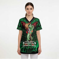 New Zealand ANZAC Day Scrub Top Aotearoa Hei Tiki - Polynesian Pride